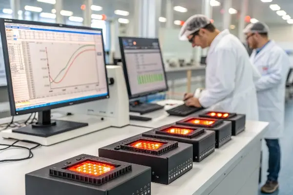 LED spectrum degradation chart